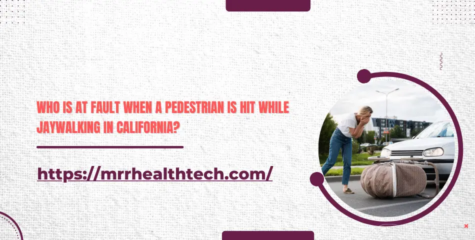 Woman injured on street after jaywalking hit by car in urban California setting.