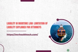 Large container vessel navigating open sea, representing limitation of liability in maritime law context.